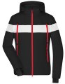 Dames Wintersport Jas James & Nicholson JN1173 zwart-wit-licht rood